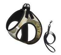 Ensemble harnais et laisse en maille douce pour chien, chiot et chat, motif herbe et colombe