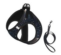Ensemble harnais et laisse en maille douce pour chien et chat Motif galaxies Constellation Amas d'étoiles
