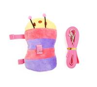 Ensemble harnais et laisse en peluche pour petit animal de compagnie avec clochettes de sécurité, gilet de marche confortable pour petits animaux de compagnie, furets et laisse