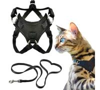 Ensemble Harnais et Laisse Houdini™ en Cuir végétalien Anti-Fugue pour Chaton - par OutdoorBengal pour Walking Kittens (S)
