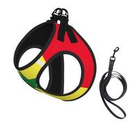 Ensemble harnais et laisse imprimé drapeau du Sénégal pour chien, gilet réfléchissant et réglable pour chiens de petite, moyenne et grande taille