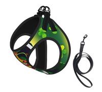 Ensemble harnais et laisse imprimé Happy St Patrick's Day pour chien, gilet réfléchissant et réglable pour chiens de petite, moyenne et grande taille