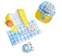 Ensemble harnais et laisse mignon pour chien avec nœud papillon en maille douce - Harnais anti-traction pour chien de petite taille - Chihuahua et lapin - Bleu, S) RmG410 (E, XL)