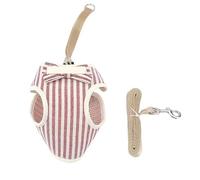 Ensemble Harnais et Laisse pour Chat avec nœud Papillon, Harnais réglable pour Chiot, Laisse pour Chat, vêtements, Gilet en Maille de Nylon, Collier pour Chaton (Rose S Costume Chats 1,5_4 kg)