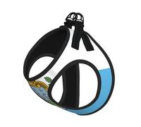 Ensemble harnais et laisse pour chat et petit chien Imprimé drapeau de Saint-Marin, réglable, réfléchissant et anti-fugue avec doublure en maille douce et respirante