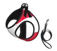 Ensemble harnais et laisse pour chat et petit chien, réglable, réfléchissant et anti-fugue avec doublure en maille douce et respirante