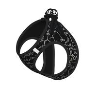 Ensemble harnais et laisse pour chien avec impression 3D abstraite, science chimie, gilet respirant et réglable anti-fugue pour chats et chiens