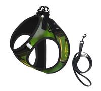 Ensemble harnais et laisse pour chien avec imprimé Firefly et lanterne, gilet réfléchissant et réglable pour chiens de petite, moyenne et grande taille