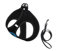 Ensemble harnais et laisse pour chien avec imprimé mauvais œil, réglable, respirant, doux, en maille avec bande réfléchissante