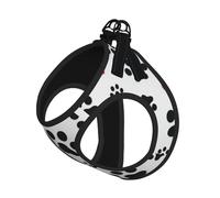 Ensemble harnais et laisse pour chien avec imprimé patte de chat et cœur, respirant, réglable, anti-fugue pour chats et chiens