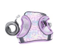 Ensemble Harnais et Laisse pour Chien en Maille Souple, Harnais réfléchissant réglable pour Chaton pour Animaux de Petite et Moyenne Taille, Harnais Respirant avec Ensembles de (S)
