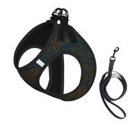 Ensemble harnais et laisse pour chien et chat avec code de programmation, harnais réfléchissant réglable pour petits chiens et chats