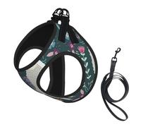 Ensemble harnais et laisse pour chien et chat avec imprimé lama mignon et réglable pour chiens de petite, moyenne et grande taille