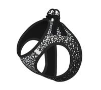 Ensemble harnais et laisse pour chien et chat avec imprimé paillettes argentées brillantes, gilet respirant et réglable anti-fugue pour chiens et chats