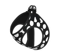 Ensemble harnais et laisse pour chien et chat avec motif à pois noirs et blancs, harnais réfléchissant réglable pour petits chiens et chats