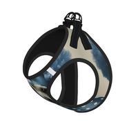 Ensemble harnais et laisse pour chien et chat avec motif caniche bleu, réfléchissant, réglable, anti-fugue avec maille douce et respirante, pour petits animaux de compagnie et chatons chiots