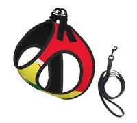 Ensemble harnais et laisse pour chien et chat avec motif drapeau du Sénégal, harnais réfléchissant réglable pour petits chiens et chats