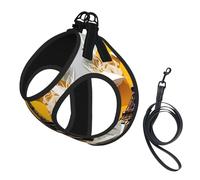 Ensemble harnais et laisse pour chien et chat Motif Tour Eiffel Paris