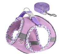 Ensemble harnais et laisse pour chien, gilet gonflable pour chien, réfléchissant, collier anti-traction pour chiens de petite et moyenne taille, chats - Sécurisé avec fermeture auto-agrippante, boucle