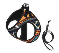 Ensemble harnais et laisse pour chien, gilet réfléchissant et réglable pour chiens de petite, moyenne et grande taille