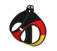 Ensemble harnais et laisse pour chien imprimé drapeau allemand, gilet respirant et réglable anti-fugue pour chats et chiens