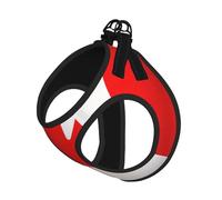 Ensemble harnais et laisse pour chien imprimé drapeau canadien, gilet respirant et réglable anti-fugue pour chiens, chats