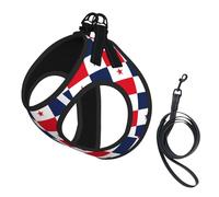 Ensemble harnais et laisse pour chien imprimé drapeau du Panama, gilet respirant et réglable anti-fugue pour chats et chiens