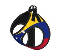 Ensemble harnais et laisse pour chien imprimé drapeau du Venezuela, respirant, réglable, anti-fugue pour chats et chiens