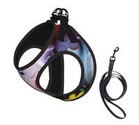 Ensemble harnais et laisse pour chien - Réfléchissant et réglable - Imprimé cochon - Pour chiens de petite, moyenne et grande taille