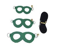 Ensemble Harnais et Laisse pour Hamster, Gilet de Marche Confortable en Cuir synthétique Souple avec clochettes pour Petits Animaux, Rats, cochons d'Inde, 3 Tailles (Vert)