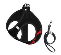 Ensemble harnais et laisse pour petit chien, gilet souple réglable avec sangles réfléchissantes à 360° pour chats et chiots Motif carte de l'Italie