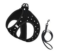 Ensemble harnais et laisse pour petit chien, gilet souple réglable avec sangles réfléchissantes à 360° pour chats et chiots