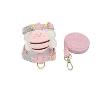 Ensemble harnais et laisse pour petits chiens avec anneau en D en métal réglable, confortable, sangle réfléchissante, 1,2 m pour la marche, le dressage, les chihuahuas Shih Tzu (A, S)