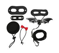 Ensemble Harnais et Laisse pour Reptiles, Corde de Traction réglable en lézard avec Motif Aile de Chauve-Souris, Comprend Un Chapeau et Un nœud Papillon pour Petits Animaux de (Grande Taille)