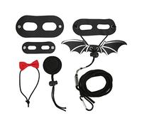 Ensemble Harnais et Laisse pour Reptiles, Corde de Traction réglable en lézard avec Motif Aile de Chauve-Souris, Comprend Un Chapeau et Un nœud Papillon pour Petits Animaux de (S)