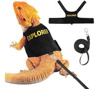 Ensemble harnais et laisse réglables pour dragon, lézard barbu, corde de traction anti-fugue pour l'extérieur, la marche, l'entraînement, la sécurité des reptiles, costume d'explorateur (explorateur)