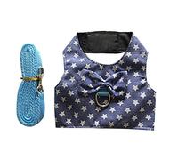 Ensemble harnais et laisse respirants pour petits animaux domestiques, costume anti-fuite, bleu, taille S pour hamster et micro