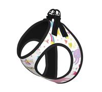 Ensemble Harnais et Laisse Rose Licorne pour Chat et Chien, Gilet réfléchissant pour Petits Animaux de Compagnie, Anti-Fuite