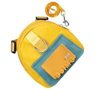 Ensemble harnais et sac à dos pour chiens de petite et moyenne taille, gilet jaune mignon, sangles réglables au niveau du cou et de la poitrine, design anti-fugue, promenade mains libres avec laisse