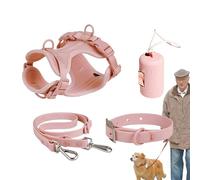 Ensemble harnais pour chien - Collier réglable - Kit de laisse multifonction pour chiens de taille moyenne - Facile à marcher - Pour les jours - Collier réglable - Modèle