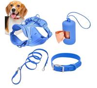 Ensemble harnais pour petits chiens, colliers, laisses, sac à déjections | Harnais imperméable pour chien pour course à pied, jogging, entraînement, sports de plein air, activités quotidiennes
