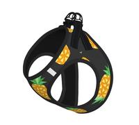 Ensemble harnais réglable et laisse pour chats et chiens, imprimé ananas jaune, gilet en maille avec design réfléchissant, laisse anti-évasion pour petits animaux de compagnie, promenade et dressage