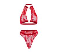 Ensemble haut dos nu et string taille haute femme Leg Avenue Rouge M/L