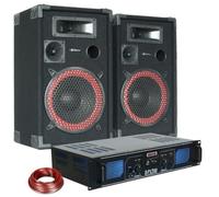 Ensemble Haut-Parleur et Amplificateur PA - MAX - 700W - MP3 - USB - Filaire