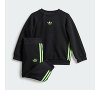 Ensemble haut ras-du-cou enfants Black / Signal Green 12-18M