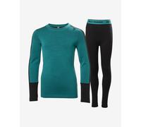 Ensemble Helly Hansen Lifa Merino Midweight Ski Free bleu turquoise noir enfant - 14