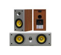 Ensemble Hi-Fi Home cinema 3.0 A&S CAMBRIDGE - Marron - 180W - Enceintes bibliothèque et centrale