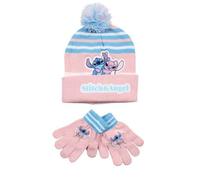 Ensemble hiver 2 pièces - STITCH - Lilo et Stitch - Bonnet et gants - Taille 54 cm - Rose 54 cm