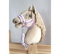 Ensemble Hobby Horse : Licol A3 avec Fourrure Blanche + Attache en Ficelle. L'ensemble ne Comprend Pas Les Chevaux.