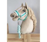 Ensemble Hobby Horse : Licol A3 avec Fourrure Blanche + Attache en Ficelle. L'ensemble ne Comprend Pas Les Chevaux.